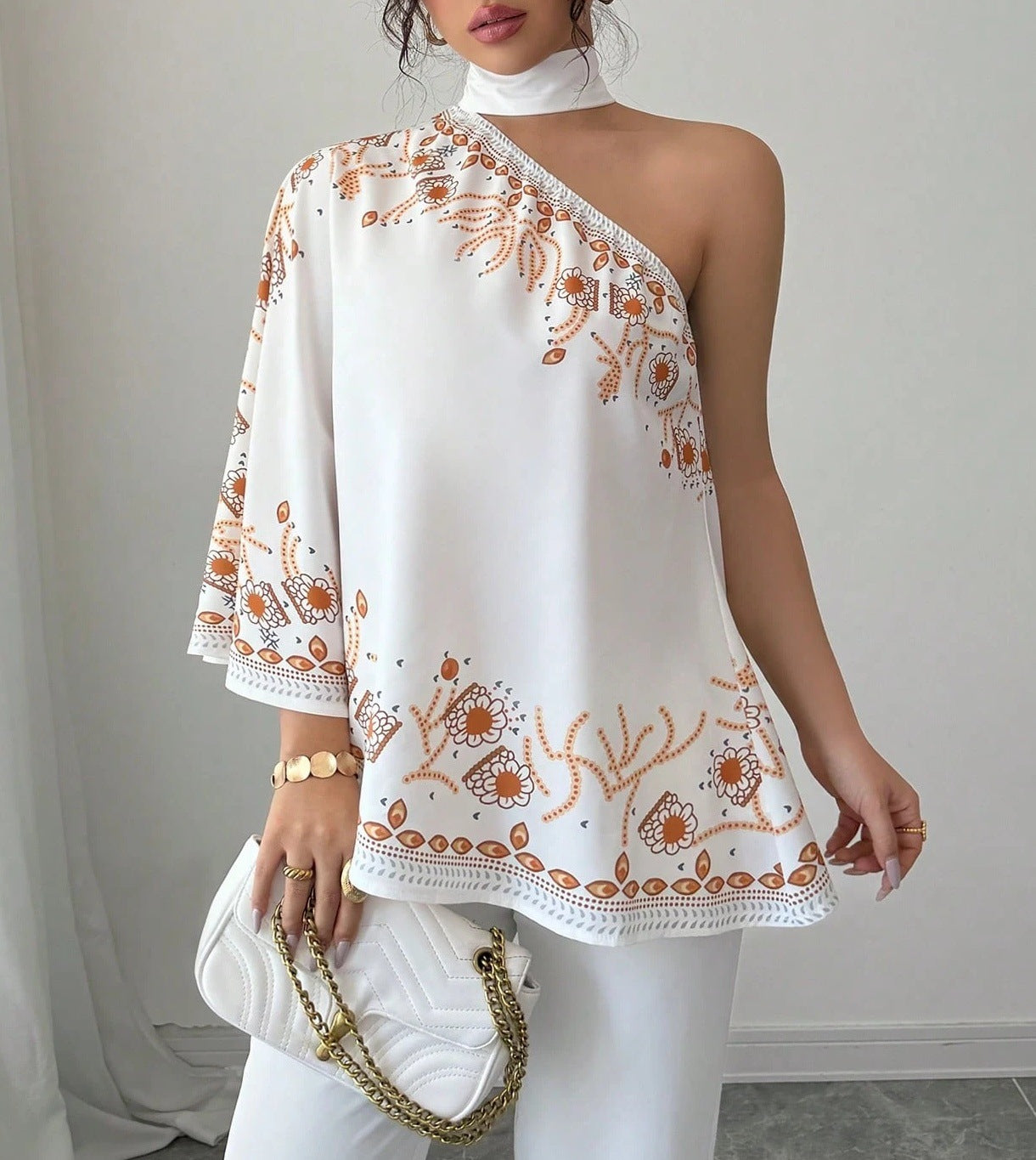 Women's Retro-Style Off-the-Shoulder Halter Top