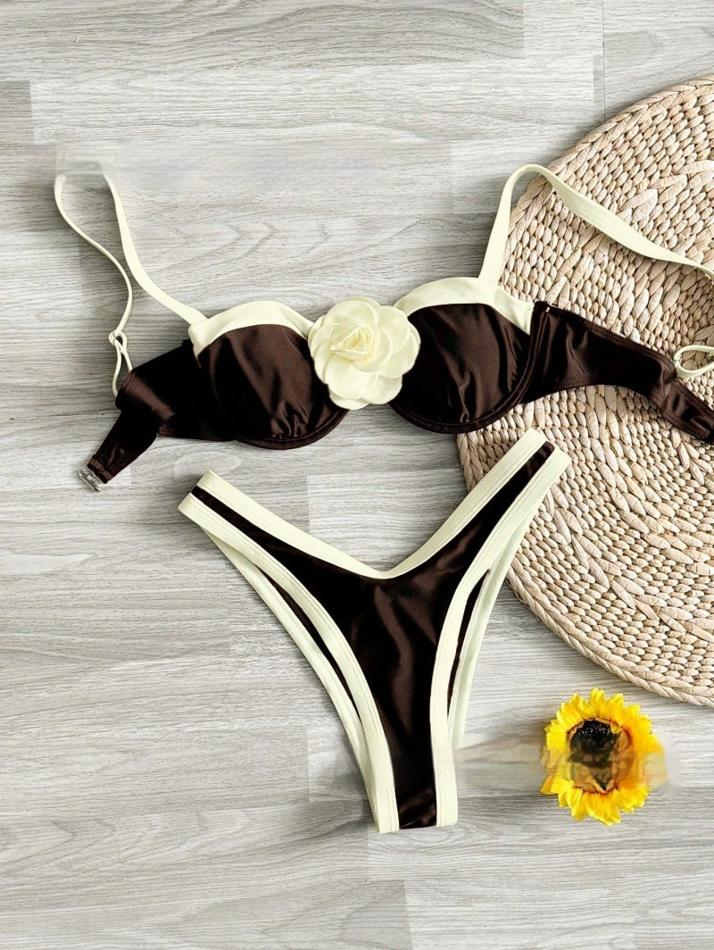 New Bikini With A Colorful 3D Floral Design