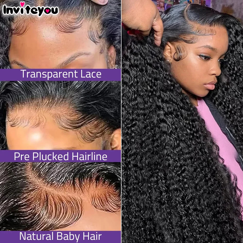 18-30 Inch Deep Wave 13x4 Lace Front Human Hair Wigs 200% Density Remy 13x6 Hd Lace Frontal Wig For Black Women 4x4 Water Wig