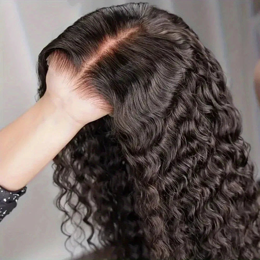 40 42 Inch Deep Curly Wave Human Hair Wigs 13x4 13x6 HD Lace Frontal Wigs Glueless 5x5 Closure 3 Seconds To Wear For Beginners