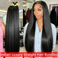 Indian Straight Hair Bundles 1/3/4/5 Pcs  Cuticle Aligned Raw Human Hair Straight Bundles Hair Weave Extensions For Black Women