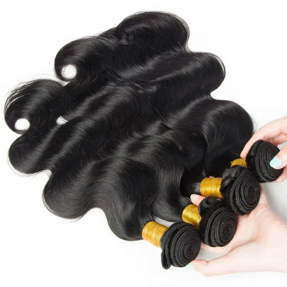 12A Body Wave Human Hair Bundles 34 Inch Human Hair Unprocessed Brazilian Virgin 3 4 Pcs Raw Hair Bundles Weave Extensions